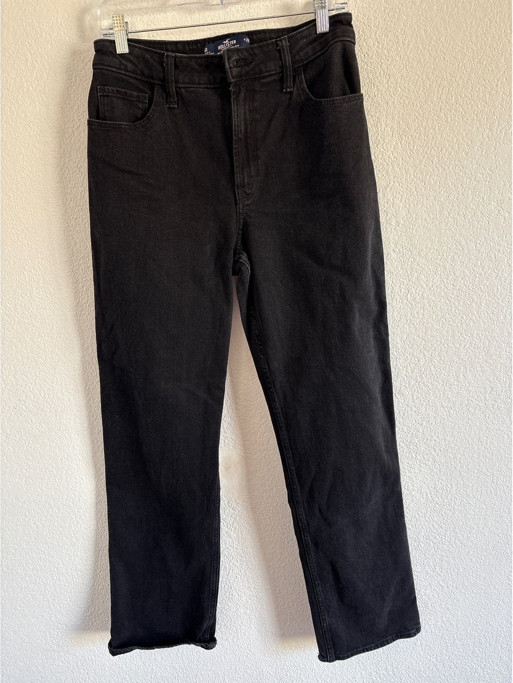 Hollister Ultra High-Rise Dad Jean Black Denim Jeans Size 26R